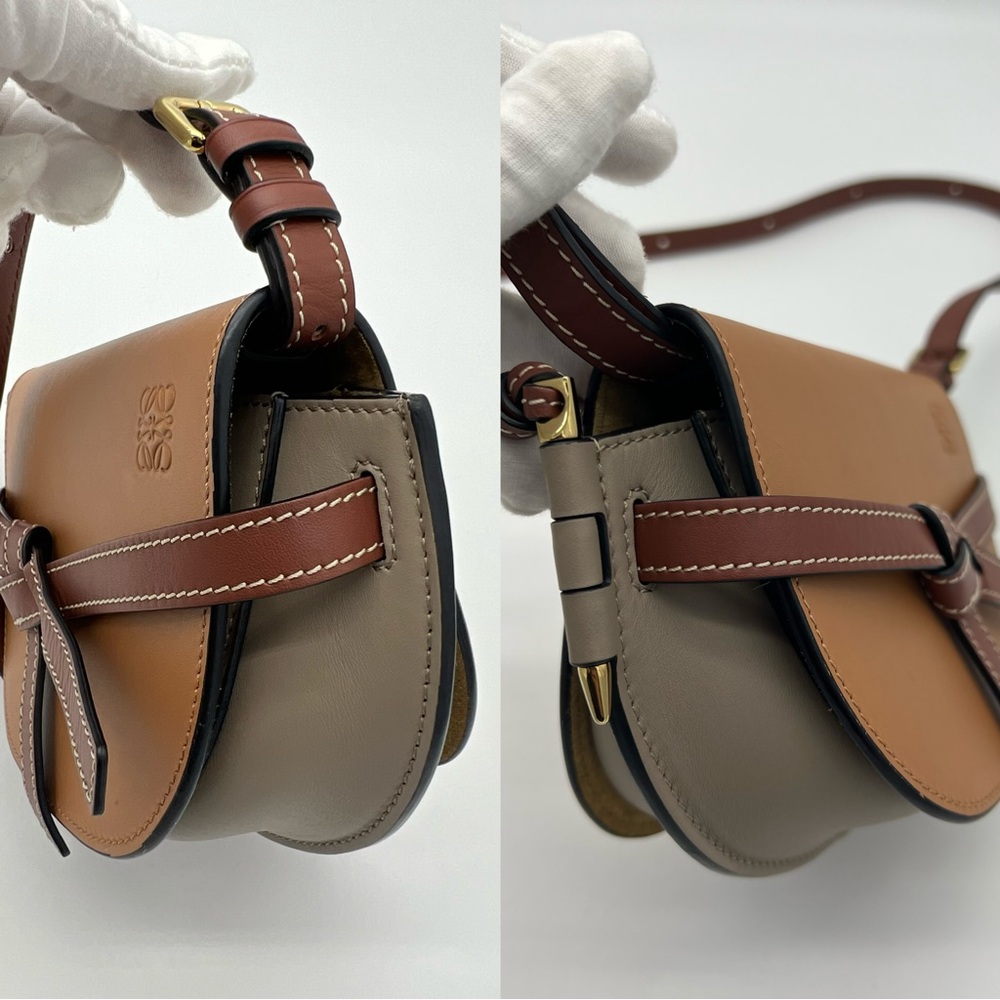 Authentic Loewe mini Gate dual bag in tricolors - Picture 13 of 17